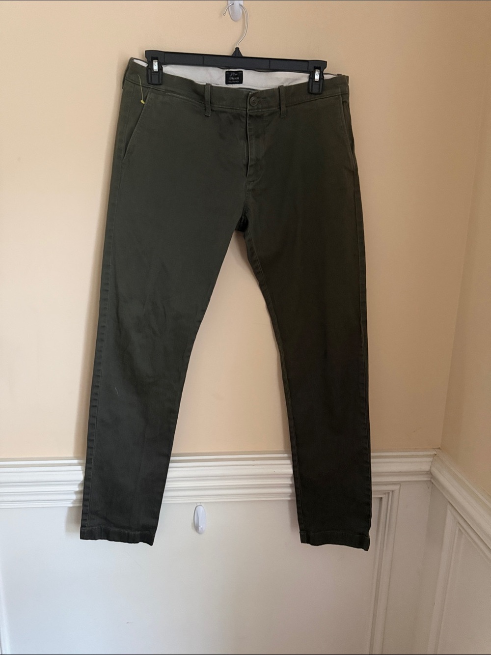 J.‎ Crew Olive Slim Chinos for Men Waist 34" Length 34"